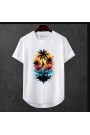 Unisex Oversize Şehir Baskili T-shirt
